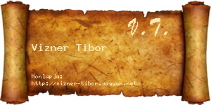 Vizner Tibor névjegykártya